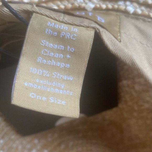 GIGI PIP Tan and Beige Wide-Brimmed Straw Hat - Picture 9 of 11